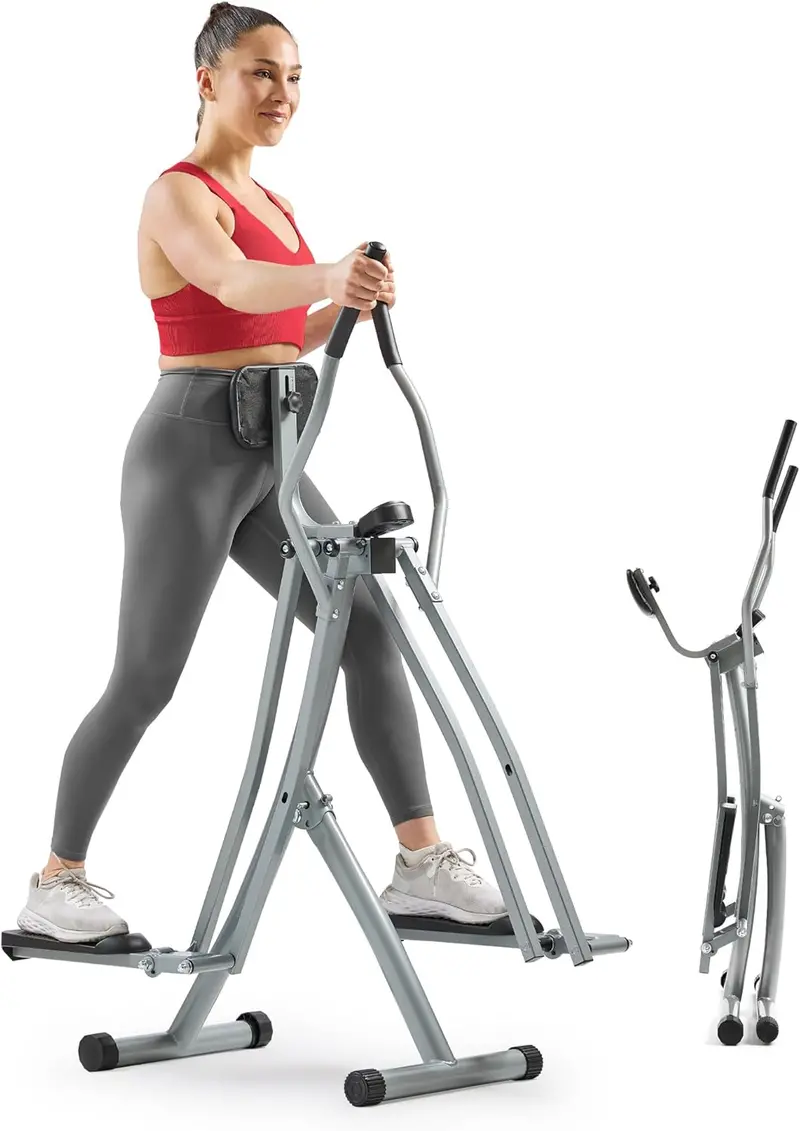 Sunny Health Smart Air Walker Elliptical – Low-Impact 30-Inch Stride Glider with Bluetooth & SunnyFit App