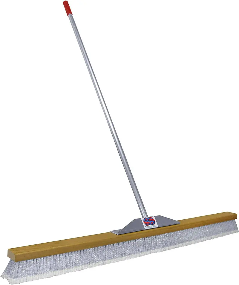 Super Sweeper 48-Inch Gray Flagged Broom – Welded Frame, Textured Bristles for Indoor Hard-Surface Cleaning