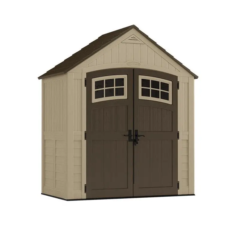 Sutton Outdoor 7'5" W x 4' D Resin Storage Shed – Weather-Resistant Plastic Structure