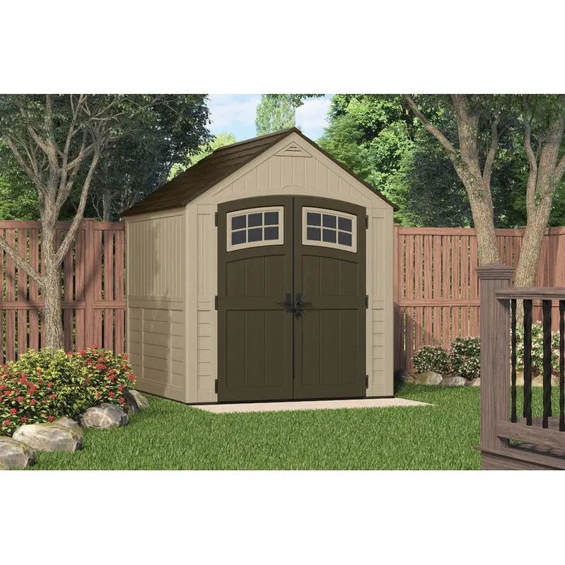 Sutton Resin Storage Shed – 7.5 ft. W × 7 ft. D, Low-Maintenance Outdoor Storage Solution
