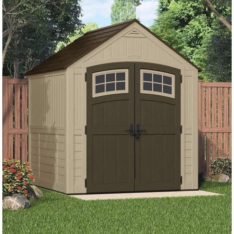 Sutton Resin Storage Shed – 7.5 ft. W × 7 ft. D, Low-Maintenance Outdoor Storage Solution