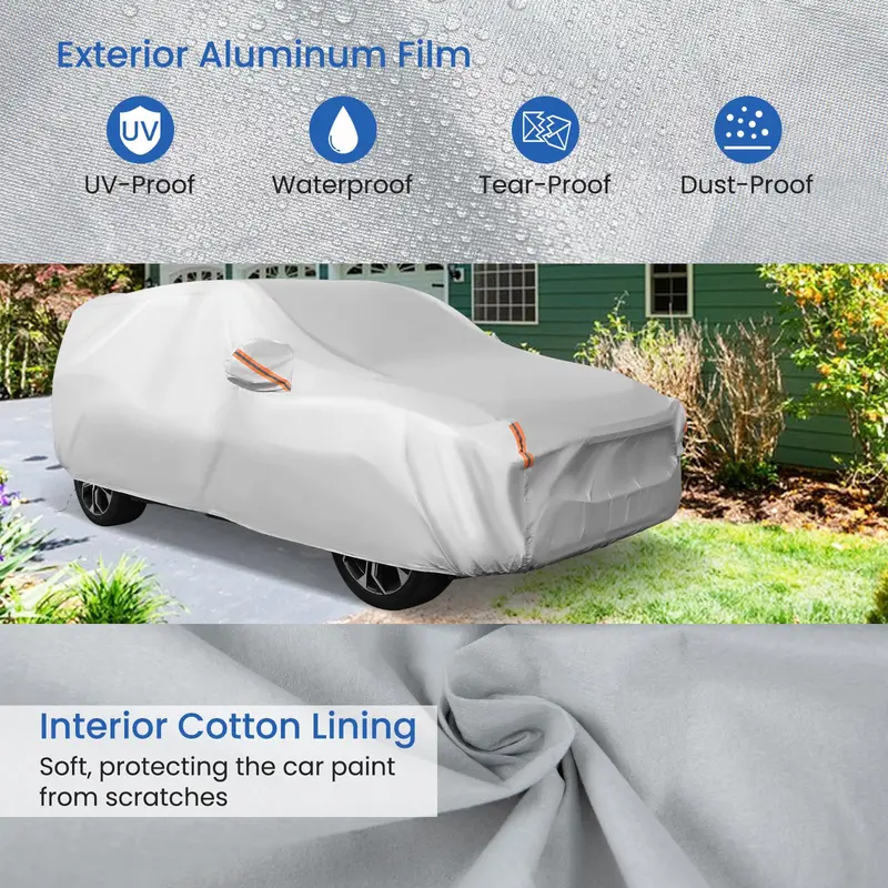 SUV-Specific Car Cover – 200-Inch Heavy-Duty Rain, Sun & UV Shield for BMW, Honda, Lexus & Mercedes-Benz 2