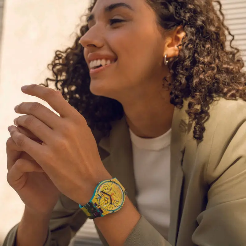 Swatch x Jean-Michel Basquiat Collaborative Watch – Sunny Yellow