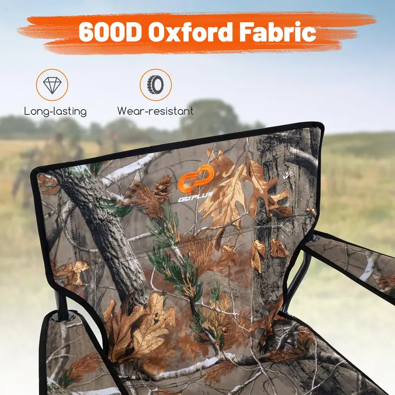 Swivel Hunting and Camping Chair for Adults – Includes Cup Holder and Carry Bag