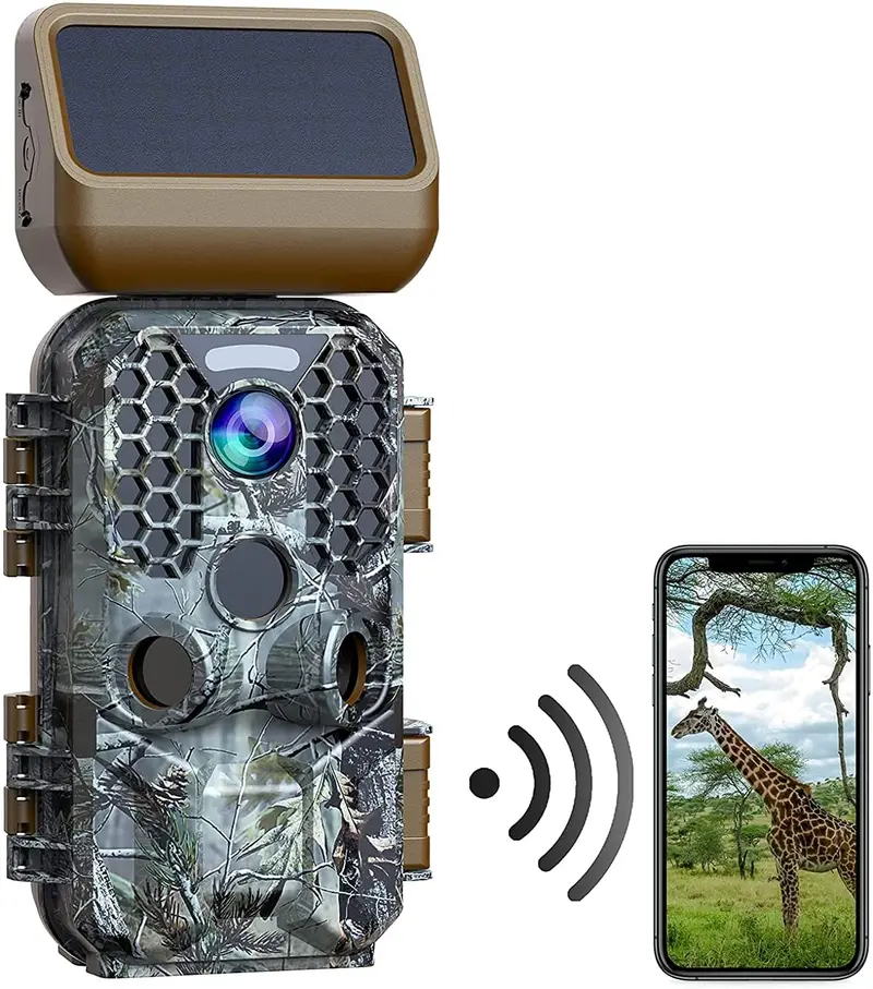 T200 Solar-Powered 4K Trail Camera – 30MP Imaging, WiFi & Bluetooth Connectivity for Wildlife Monitoring