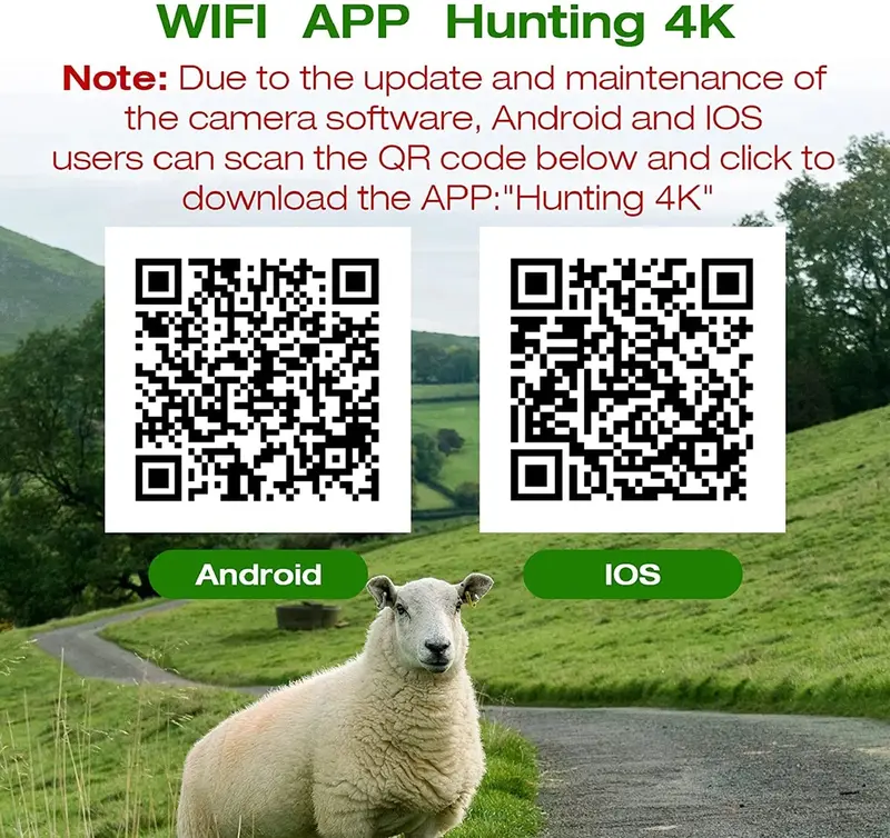 T200 Solar-Powered 4K Trail Camera – 30MP Imaging, WiFi & Bluetooth Connectivity for Wildlife Monitoring