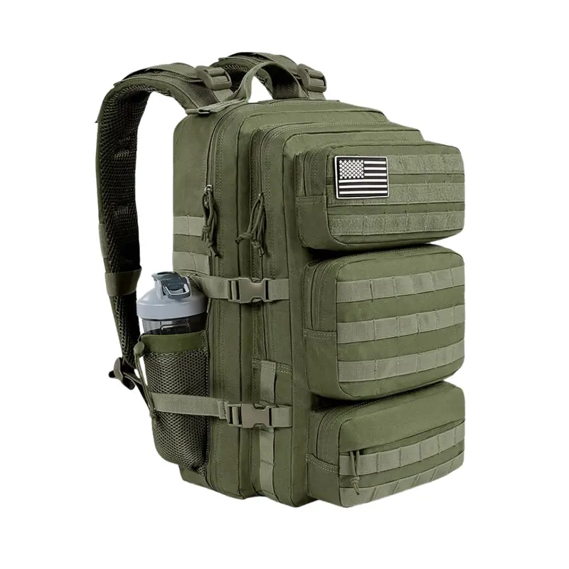 Tactical-Style Backpack with MOLLE Webbing, Modular Storage, and Multi-Zone Organization