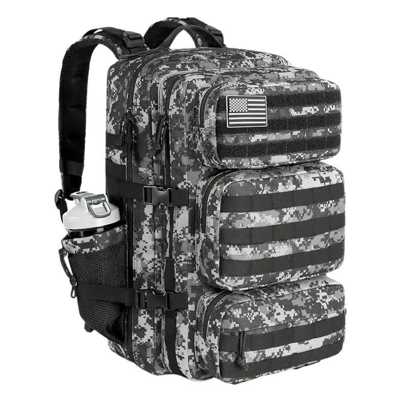 Tactical-Style Backpack with MOLLE Webbing, Modular Storage, and Multi-Zone Organization 3