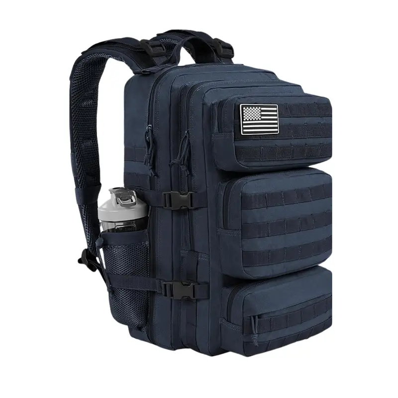 Tactical-Style Backpack with MOLLE Webbing, Modular Storage, and Multi-Zone Organization