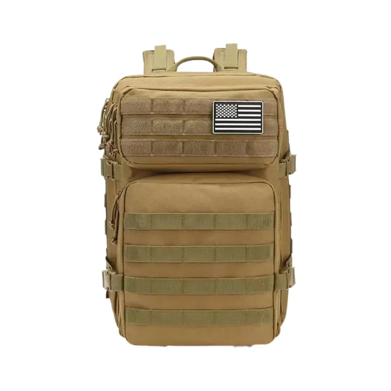 Tactical-Style Backpack with MOLLE Webbing, Modular Storage, and Multi-Zone Organization