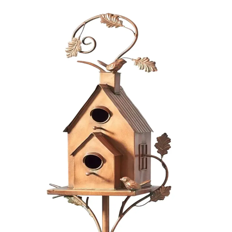 Talart Metal Birdhouse Stake | Artistic Garden Bird Home Decoration