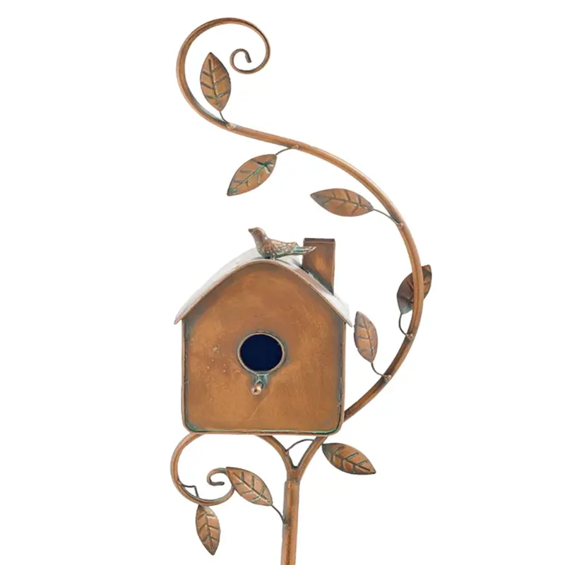 Talart Metal Birdhouse Stake | Artistic Garden Bird Home Decoration