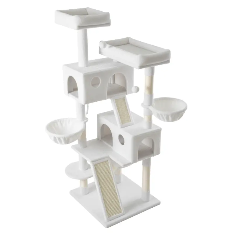 Tall Indoor Cat Tree Tower – Plush Perches, Multiple Levels & Natural Sisal Scratching Posts 2