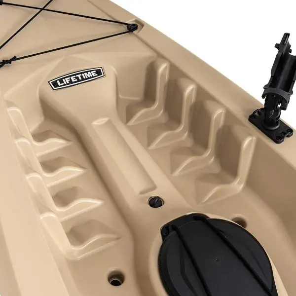 Tamarack Angler 100 Fishing Kayak – 10-Foot UV-Resistant HDPE Model with Paddles, Adjustable Seat & Rod Holders (Tan)
