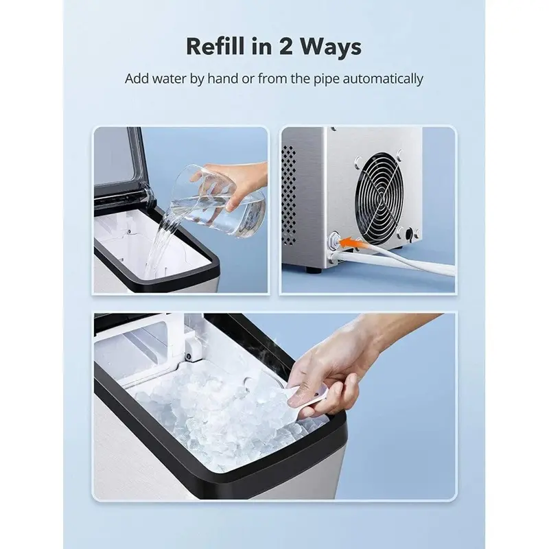 Taotronic Countertop Nugget Ice Maker – Sonic Technology for Chewable Ice in Minutes