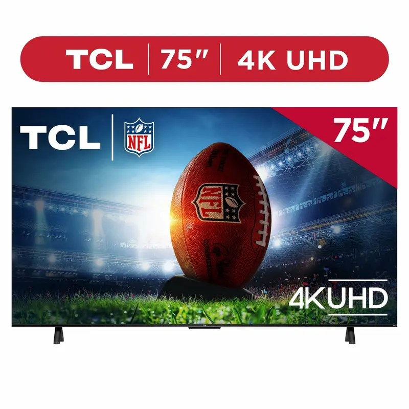 TCL 75-Inch 4-Series 4K UHD Roku Smart TV with Voice Control, AirPlay, and Custom Home Screen