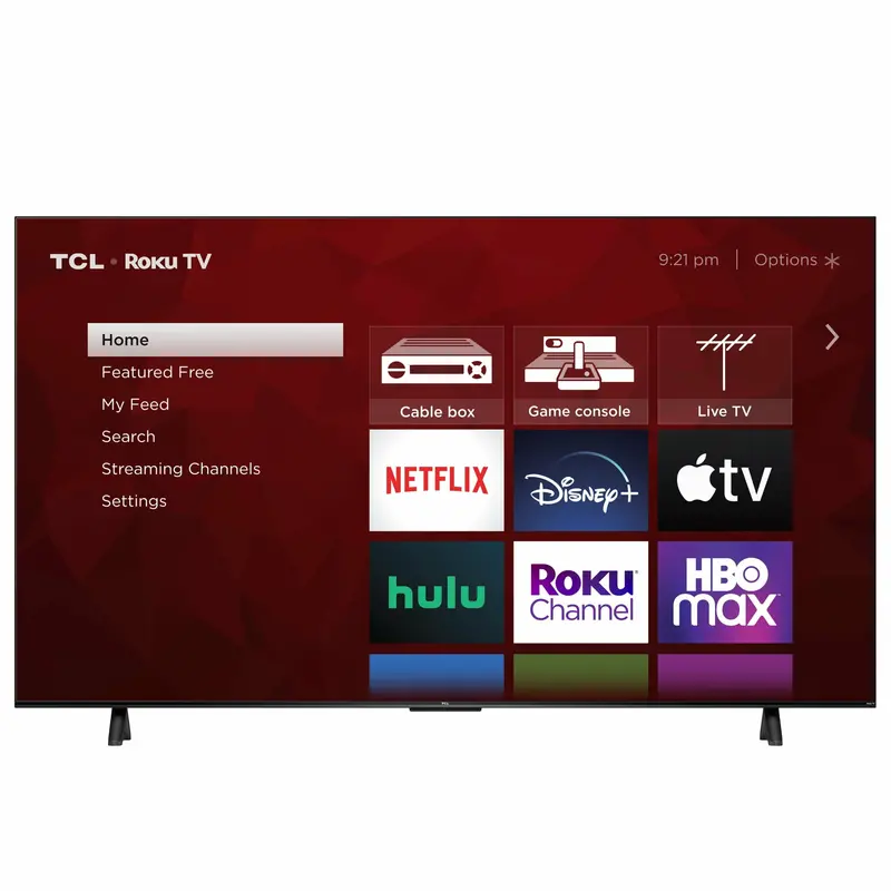 TCL 75-Inch 4-Series 4K UHD Smart TV with Roku, HDR, Voice Control, and Sleek Bezel-Less Design