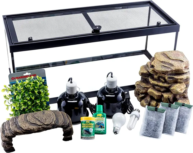 Tetra Aquatic Turtle Deluxe Kit – 20-Gallon Aquarium System with Filter, Heater, and UV Lamps