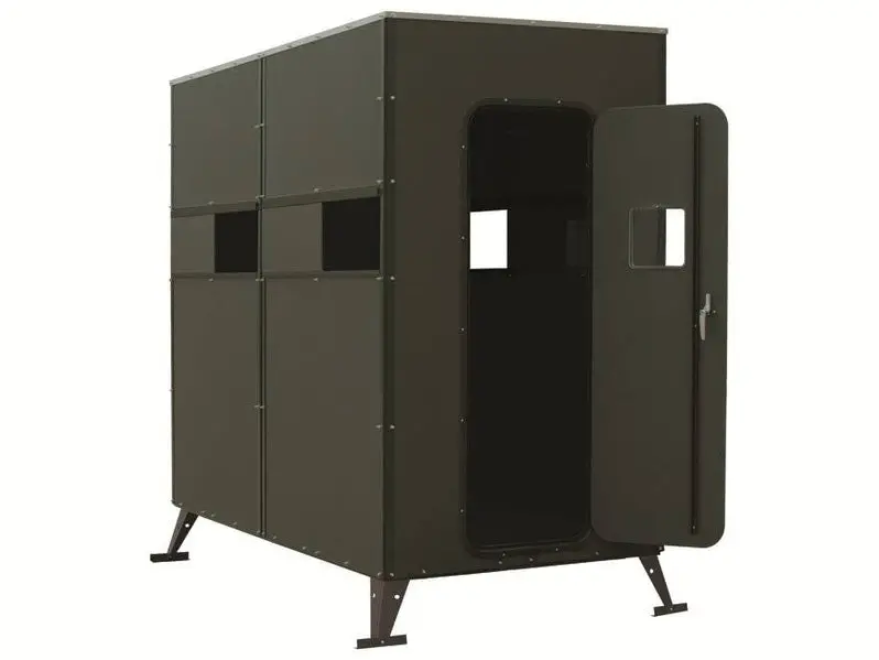 Texas Hunter Xtreme 4' x 8' Hunting Box Blind – Camo-Finished Portable Shooting Shelter