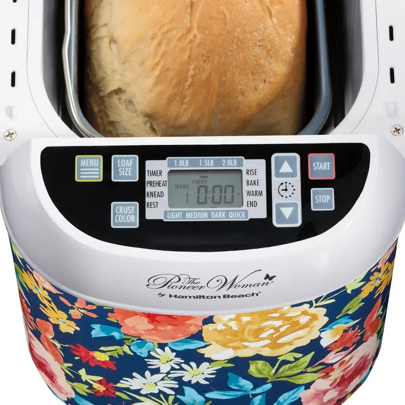 The Pioneer Woman Artisan Bread Maker by Hamilton Beach – Floral-Designed Dough & Loaf Machine (Fiona Collection)