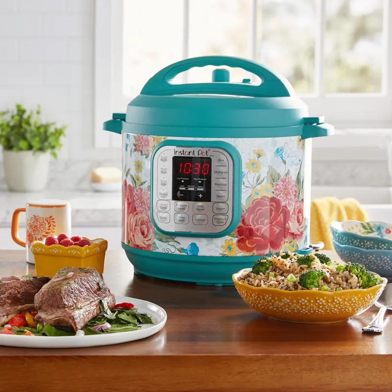 The Pioneer Woman Sweet Rose 6-Quart Instant Pot Duo – Multi-Cooker with Pressure & Slow Cooking Functions
