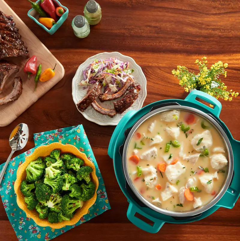 The Pioneer Woman Sweet Rose 6-Quart Instant Pot Duo – Multi-Cooker with Pressure & Slow Cooking Functions
