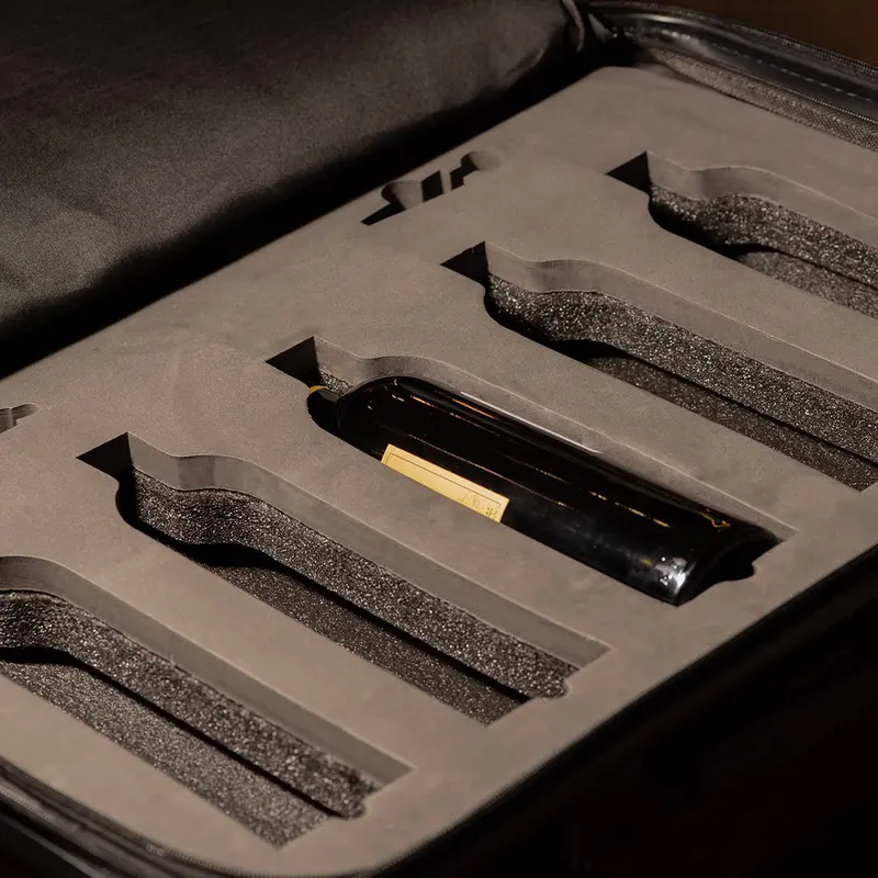 The Ten Wine Luggage – TSA-Approved, Anti-Theft Hard-Shell Spinner Suitcase for 10 Bottles