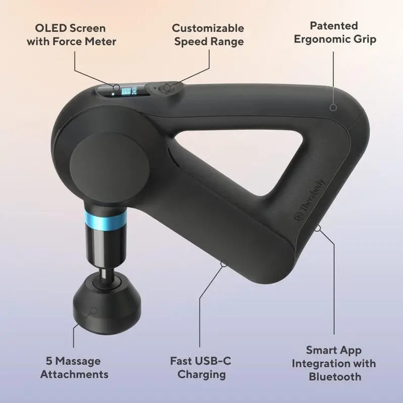 TheraGun Elite 5th-Gen Percussion Massager – Ultra-Quiet Deep Tissue Relief with Bluetooth & USB-C Charging