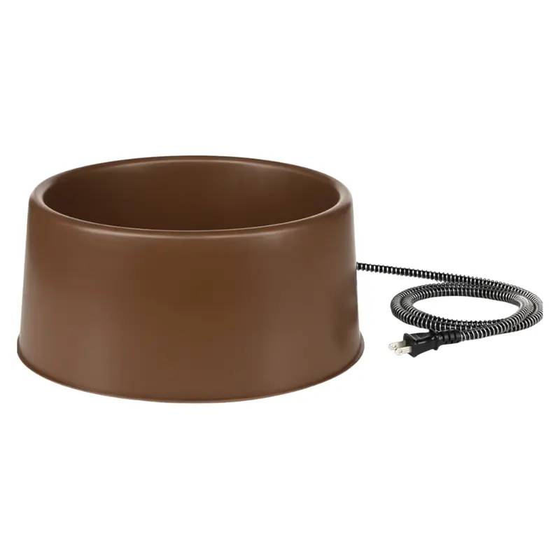 Thermostatically Controlled Heated Pet Water Bowl with Safety Cord Guard