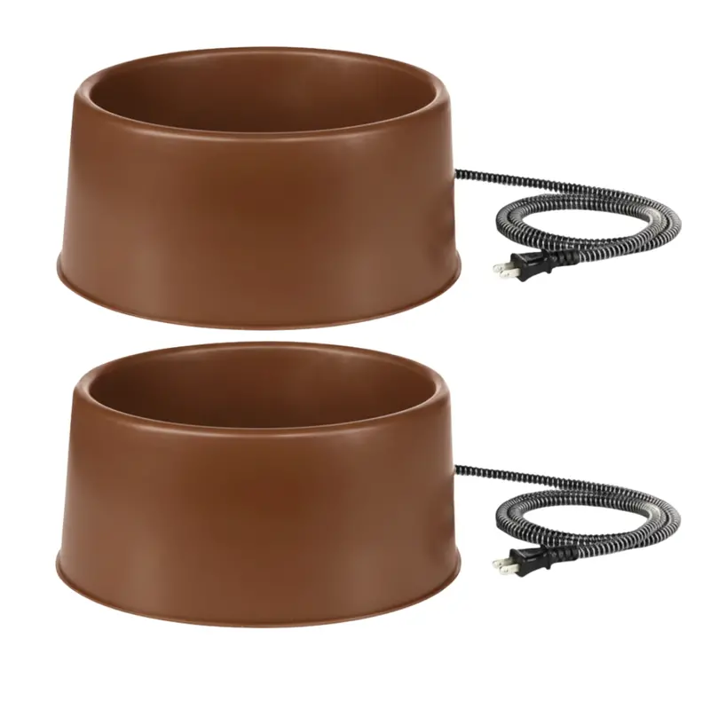 Thermostatically Controlled Heated Pet Water Bowl with Safety Cord Guard 2