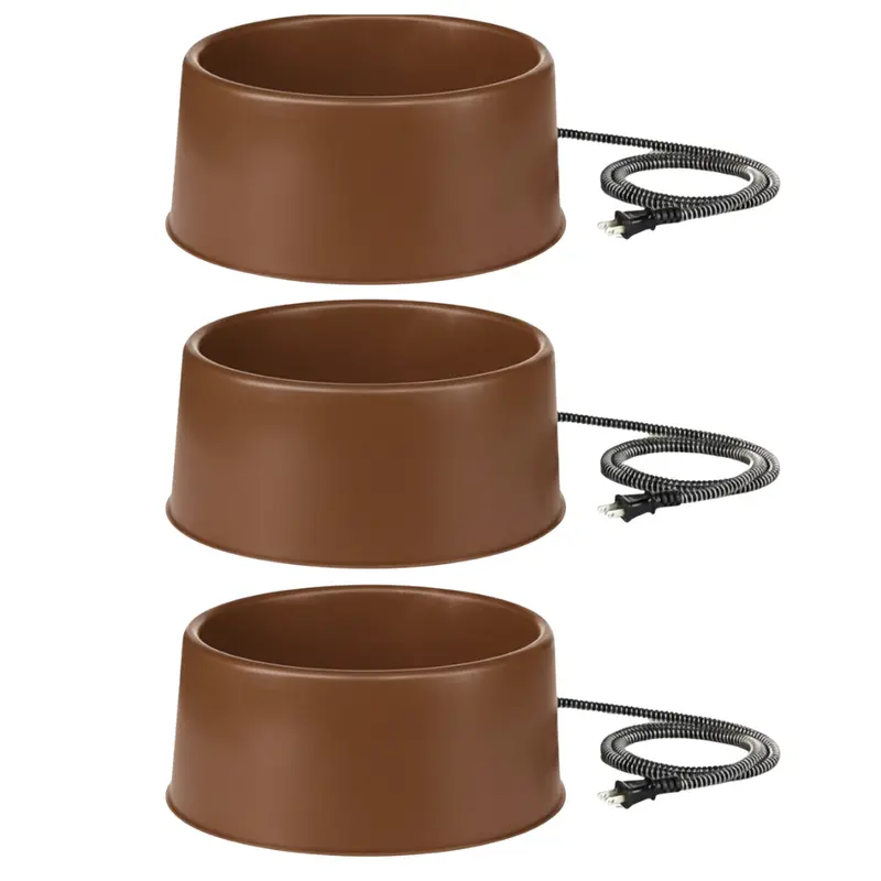 Thermostatically Controlled Heated Pet Water Bowl with Safety Cord Guard