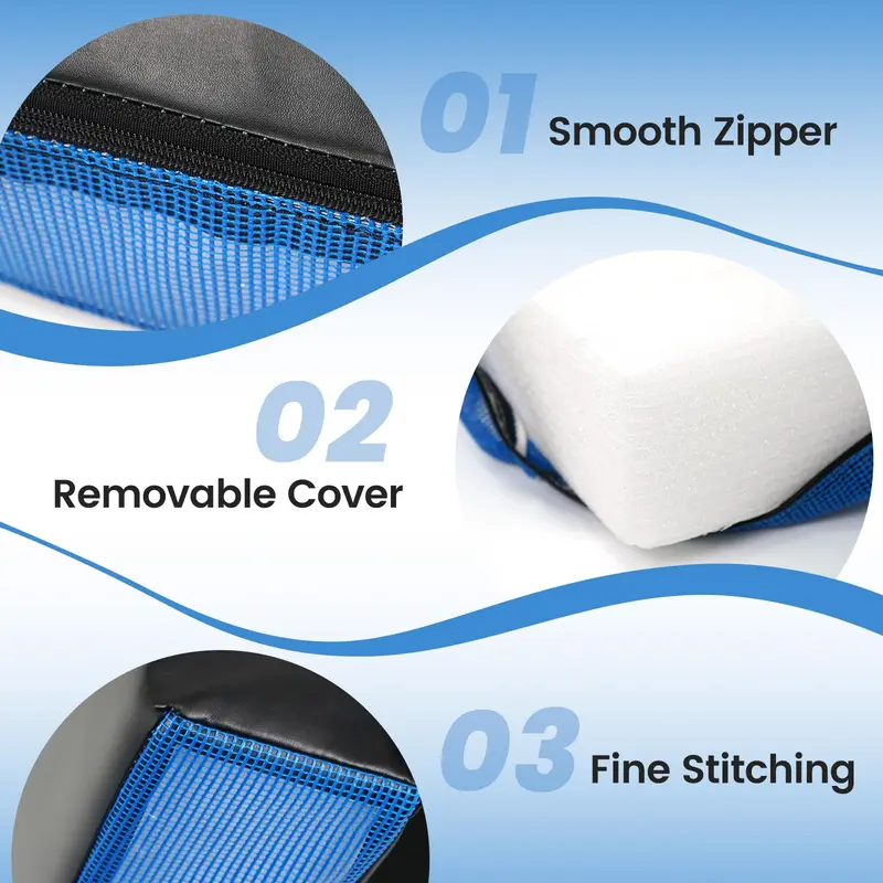 Thickened 4' x 4' Bi-Fold Fitness Mat – 4" Dense Foam with PU Leather Cover & Transport Handles