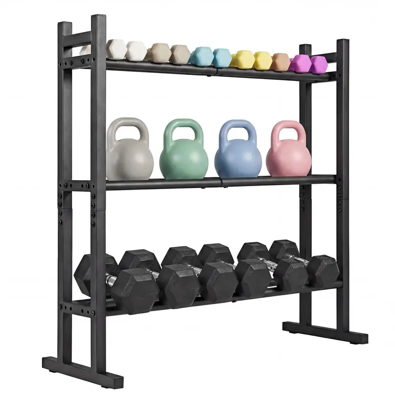 Three-Tier Adjustable Dumbbell Rack – 529-LB Weight Capacity