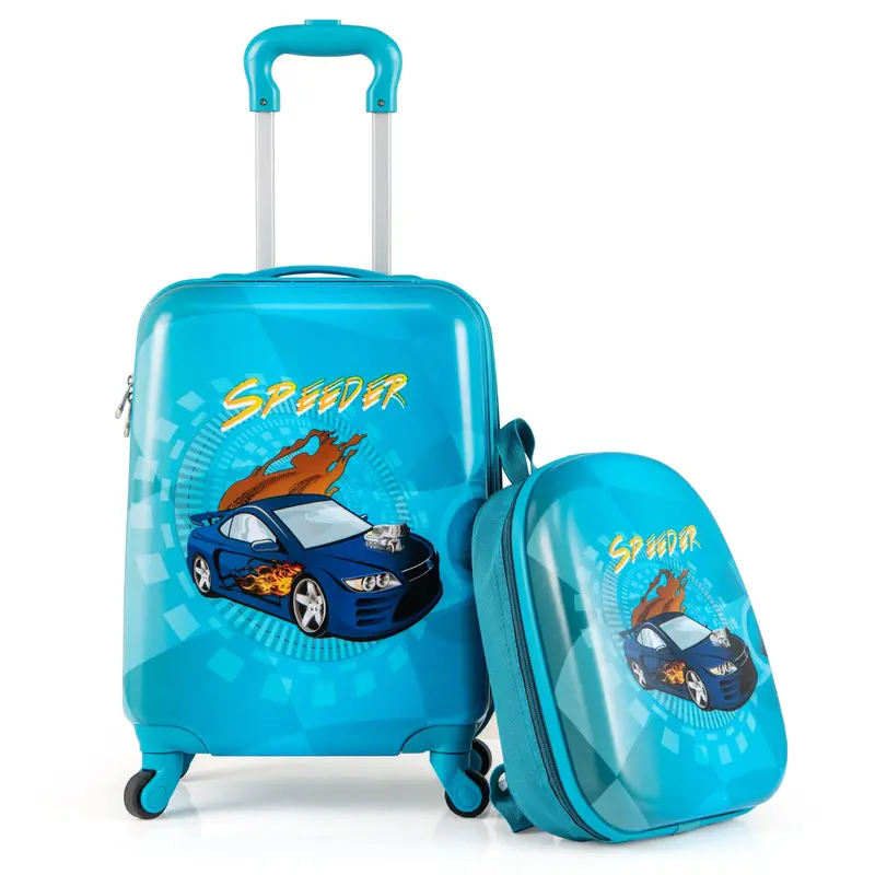 Toddler Travel Luggage Set – Navy 2-Piece Spinner Suitcase Bundle for Young Travelers