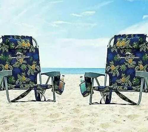 Tommy Bahama 2-Pack Beach Backpack Folding Deck Chairs – Lightweight & Portable