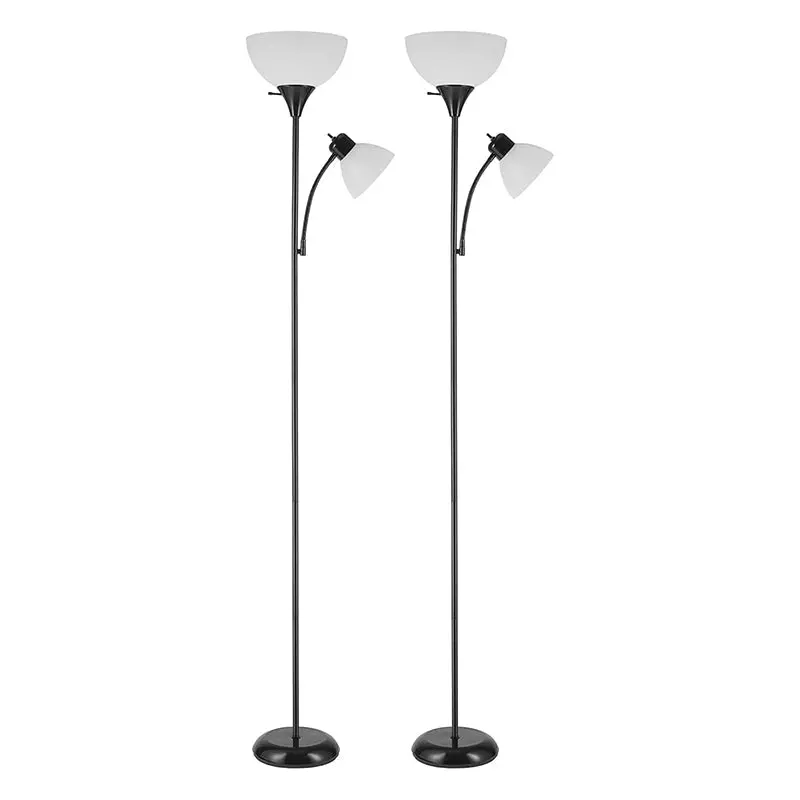 Torchiere-Style Floor Lamp – Dual-Purpose Reading Light with 3-Level Dimming