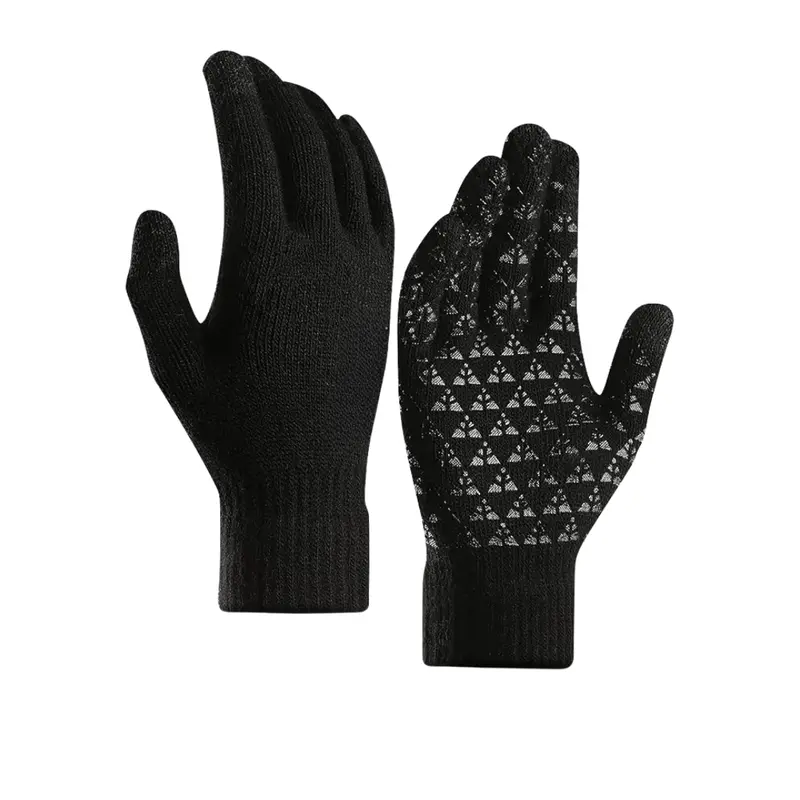 Touchscreen-Compatible Knit Gloves – Unisex Winter Gloves with Silicone Grip and Soft Lining 4