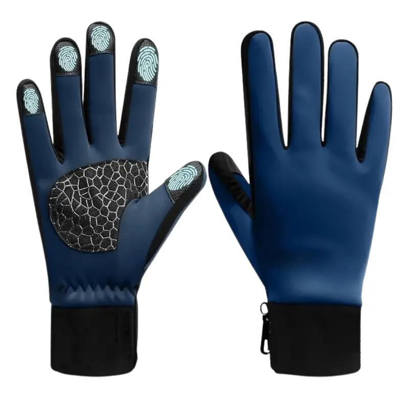 Touchscreen-Compatible Winter Gloves with Insulated Lining and Silicone Grip Palm