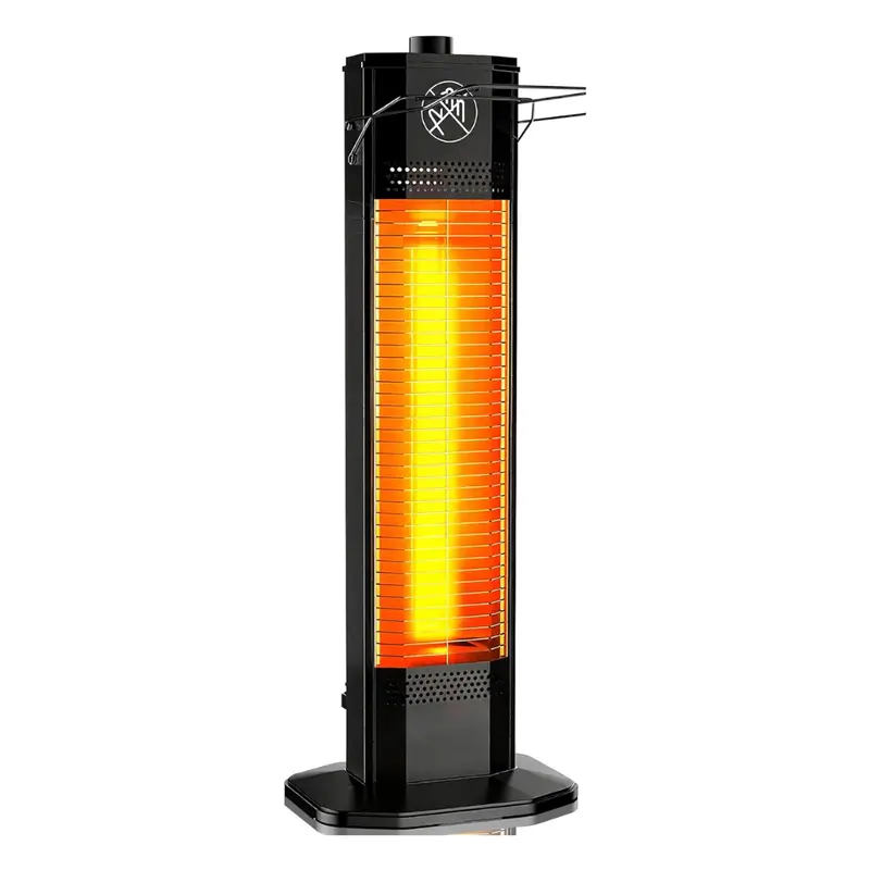 Tower-Style Electric Patio Heater with Adjustable Heat Settings and Remote Timer