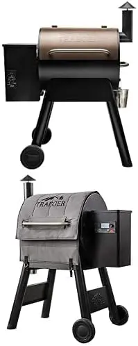 Traeger Pro 22 Pellet Grill and Smoker – Electric Wood-Fired Cooking System in Bronze Finish | WiFIRE-Enabled Smart Grilling