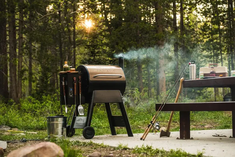 Traeger Pro 22 Pellet Grill and Smoker – Electric Wood-Fired Cooking System in Bronze Finish | WiFIRE-Enabled Smart Grilling