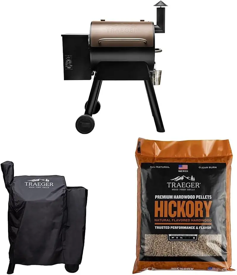 Traeger Pro 22 Pellet Grill and Smoker – Electric Wood-Fired Cooking System in Bronze Finish | WiFIRE-Enabled Smart Grilling