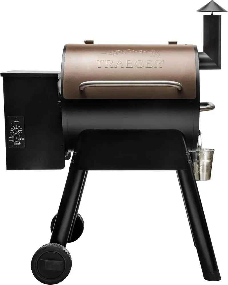 Traeger Pro 22 Pellet Grill and Smoker – Electric Wood-Fired Cooking System in Bronze Finish | WiFIRE-Enabled Smart Grilling