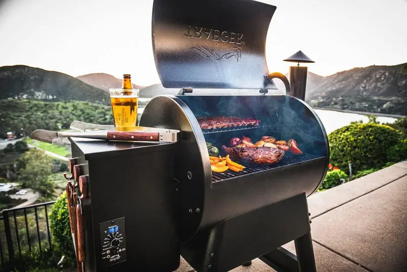 Traeger Pro 22 Pellet Grill and Smoker – Electric Wood-Fired Cooking System in Bronze Finish | WiFIRE-Enabled Smart Grilling