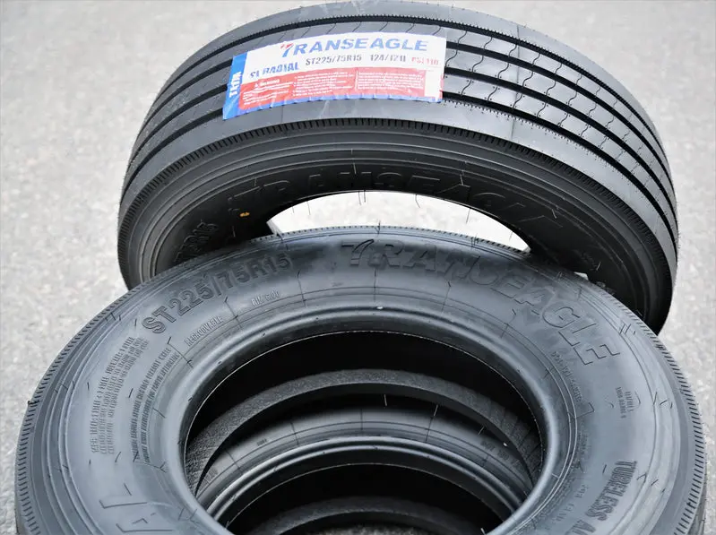 Transeagle ST225/75R15 Steel-Belted Trailer Tire Set (4) – Load Range G (14 Ply)
