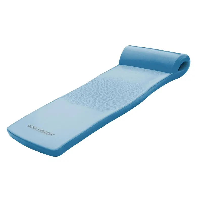 TRC Recreation Super Soft Sunsation Pool Float – Metallic Blue, 2.5" High-Density Foam, UV-Fade Resistant