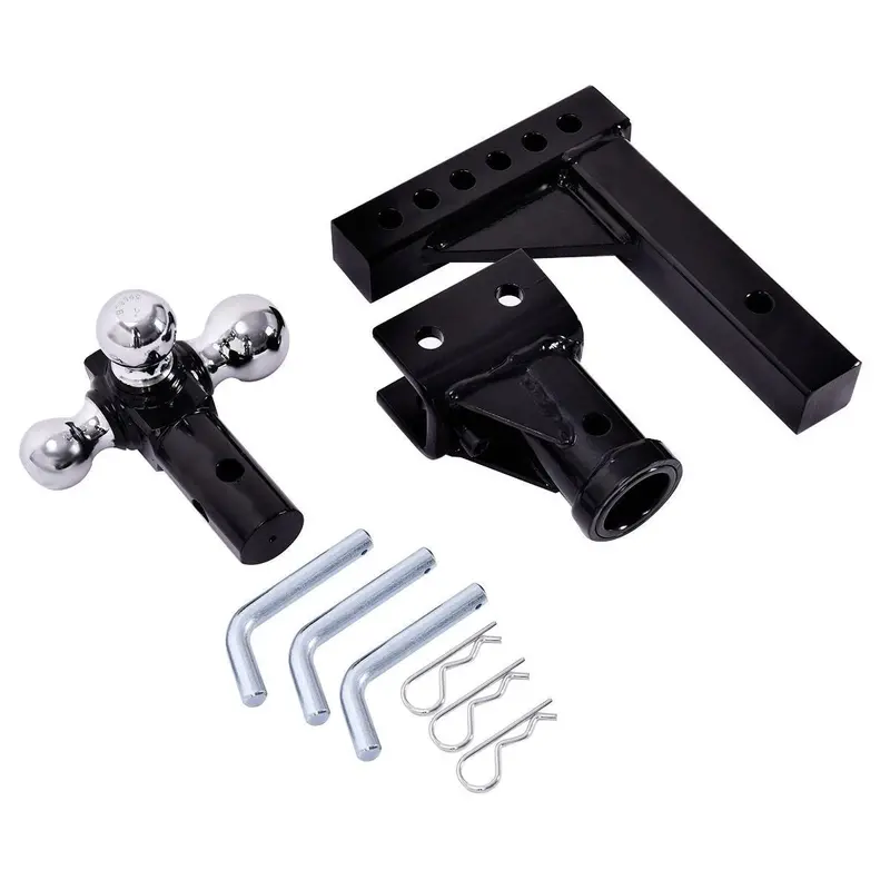 Triple-Ball Swivel Drop Hitch Mount for 2-Inch Receiver Trailers