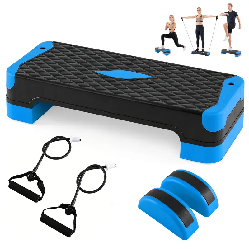 Triple-Function Adjustable Aerobic Step Platform Rated for Up to 600 lbs