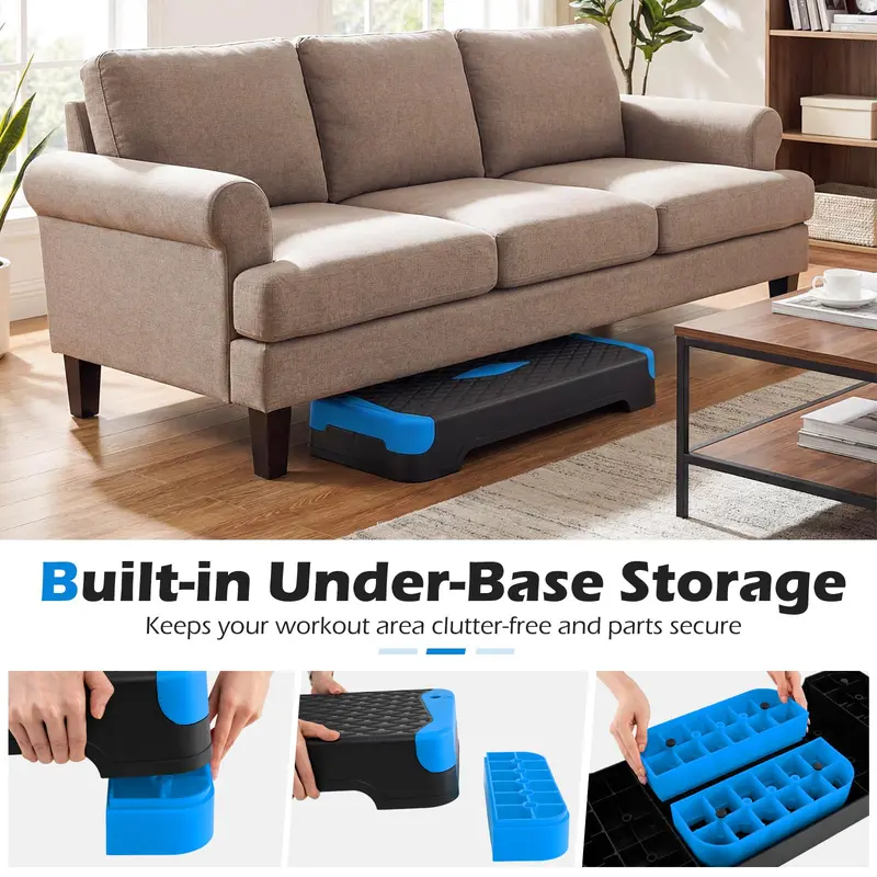 Triple-Function Adjustable Aerobic Step Platform Rated for Up to 600 lbs 2