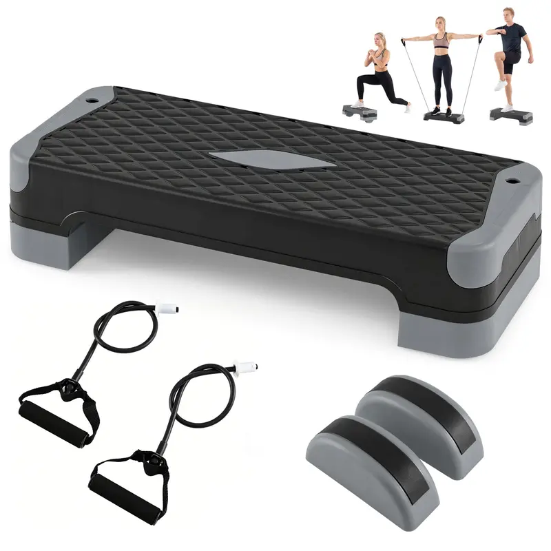 Triple-Function Adjustable Aerobic Step Platform Rated for Up to 600 lbs